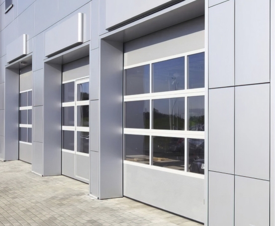 Панорамные ворота Алютех Alutrend в Каневской