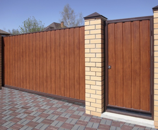 Ворота из металлического сайдинга в Каневской